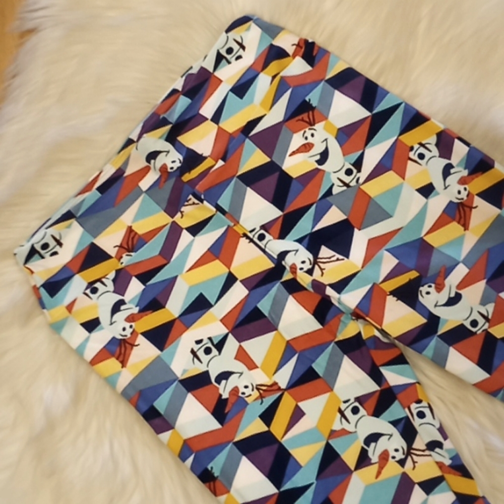 Disney LLR Watercolor Olaf  Leggings -Multi Mix-#1446